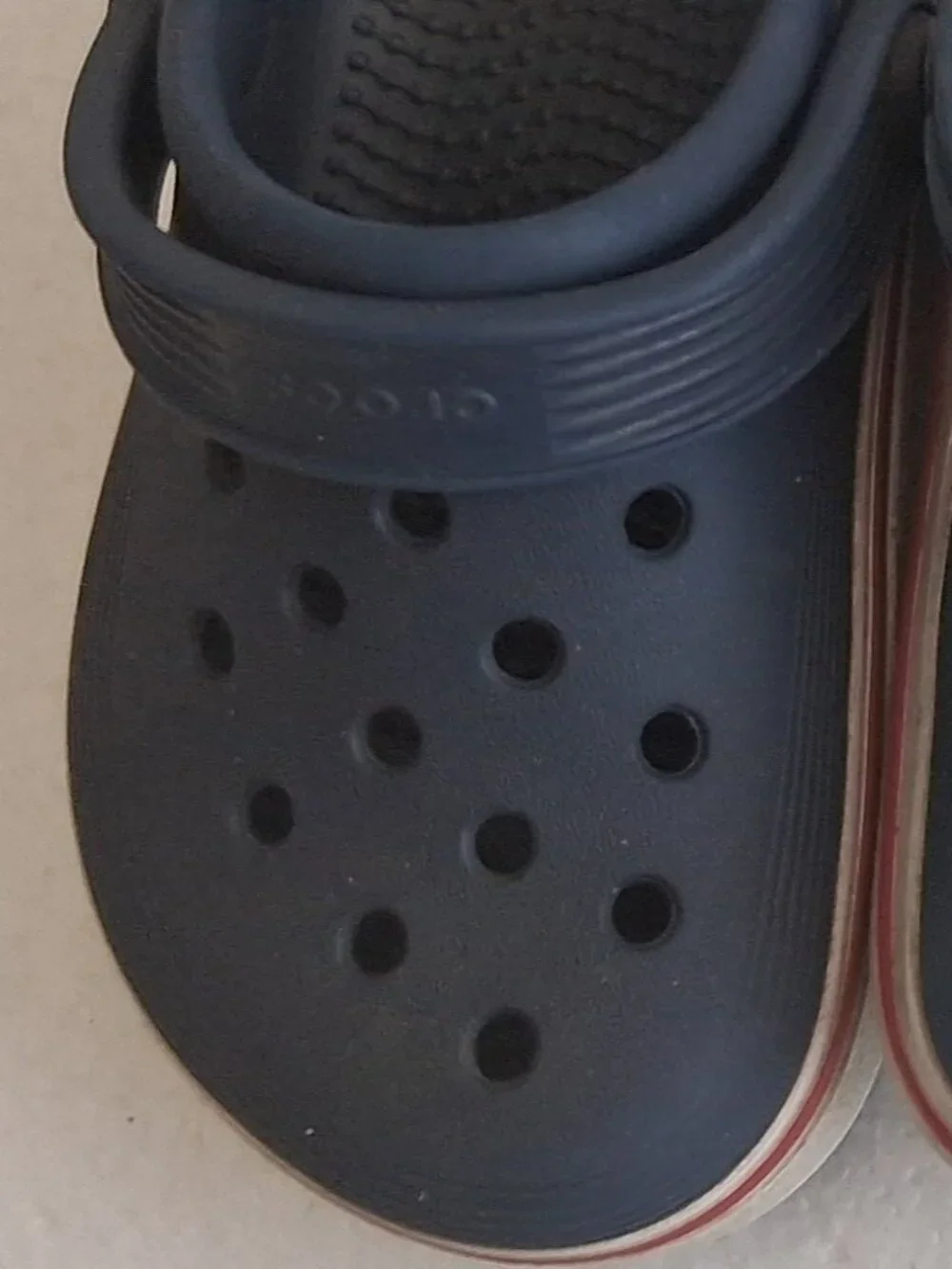 Crocs Clogs Kids Size C9 (Left) & C10 (Right) Navy Blue Crocband Slip On